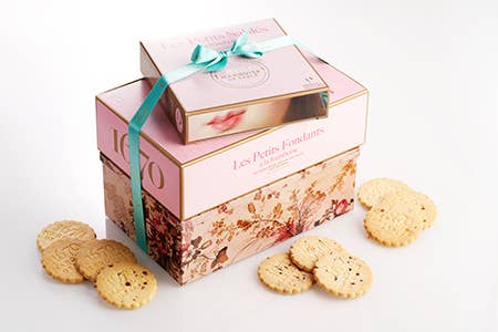 Biscuits sablés pépites de framboise - étui carton 100 g