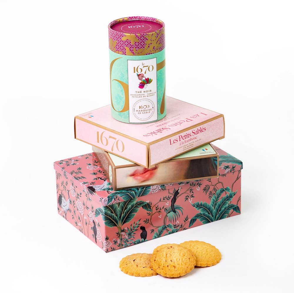 Biscuits sablés pépites de framboise - étui carton 100 g