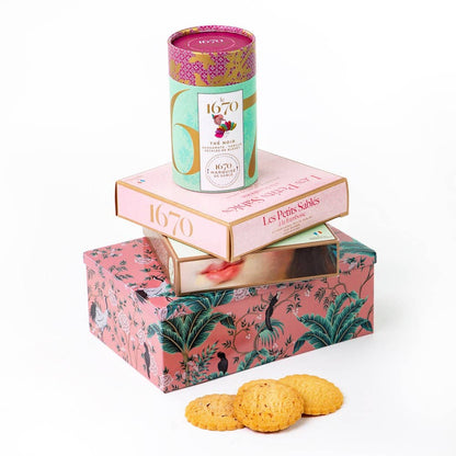 Biscuits sablés pépites de framboise - étui carton 100 g